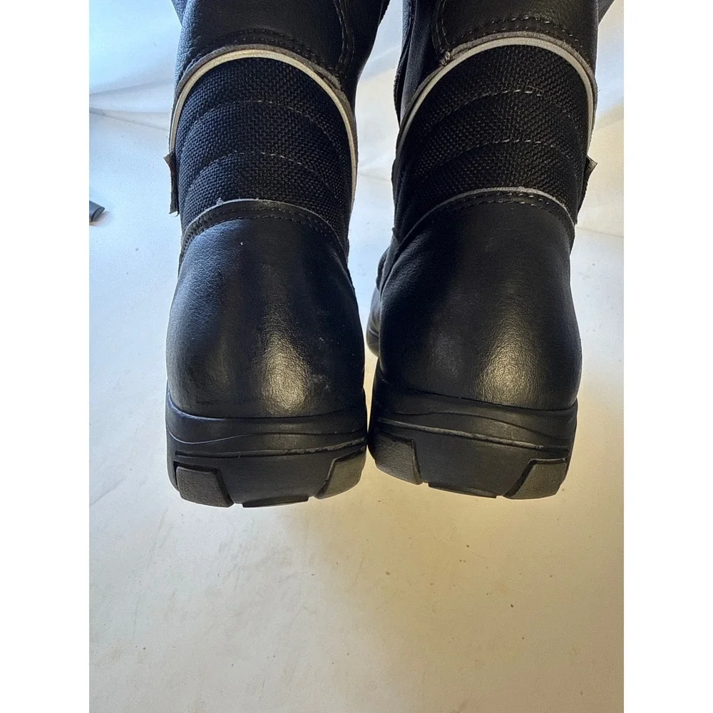 Sidi Mens Black Leather Textile Motorcycle Touring Boots Side Zip Size 8.5 EU 41 - Picture 5 of 13